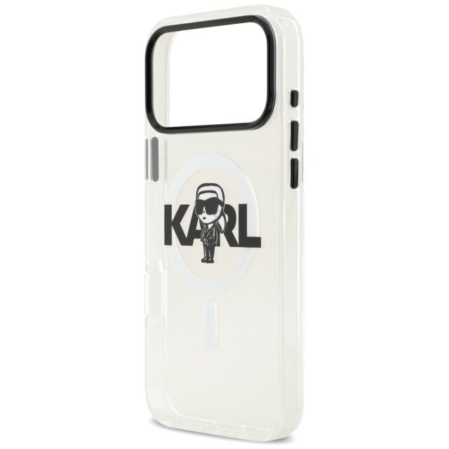 Karl Lagerfeld IML Karl Sketch Logo MagSafe Case for iPhone 17 Pro Max Clear - imagine 6