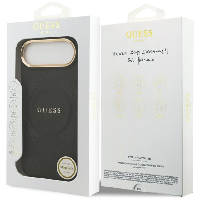 Case Guess Peony Hot Stamp MagSafe for iPhone Air black - imagine 8