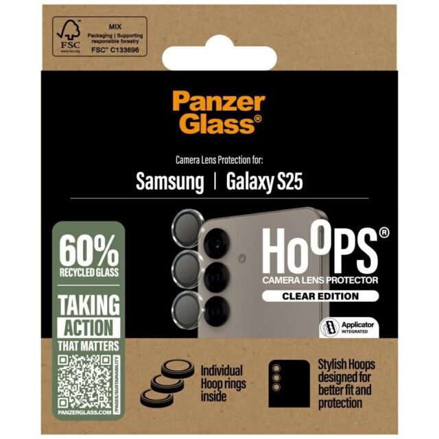 Tempered Glass for Lens PanzerGlass Hoops Lens Protector for Samsung Galaxy S25 transparent - imagine 4