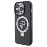 Karl Lagerfeld KLHMP13XHMRSKCK iPhone 13 Pro Max 6.7" black hardcase Ring Stand Karl&Choupettt - imagine 2