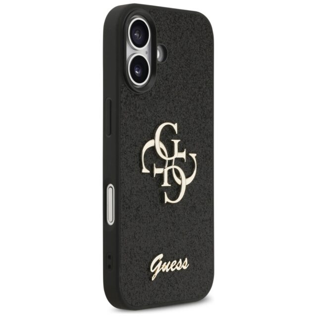 Guess Fixed Glitter Big 4G case for iPhone 17 black - imagine 4