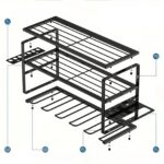 Extralink Garage Shelf, Wall-Mounted Tool Organizer for Power Tools - imagine 3