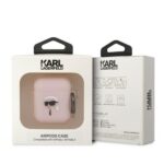 Karl Lagerfeld KLA2RUNIKP AirPods 1/2 cover pink Silicone Karl Head 3D - imagine 3