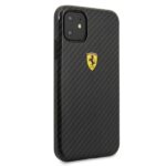 Ferrari Hardcase FESPCHCN61CBBK for iPhone 11 6.1" / XR Black On Track Carbon Effect Collection - imagine 5