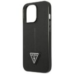Guess GUHCP14XPSATLK iPhone 14 Pro Max 6,7" black hardcase SaffianoTriangle Logo - imagine 6