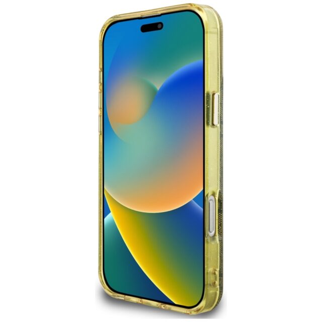 Case Guess IML Metal Glitter 4G Circle Triangle MagSafe for Phone 16 Pro brown - imagine 5