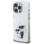 Case Karl Lagerfeld IML Aquarelle Karl   & Choupette & Logo for iPhone 16 Pro white - imagine 2