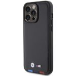 Case BMW BMHCP15X22PTDK iPhone 15 Pro Max 6.7" black Leather Stamp Tricolor - imagine 2