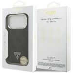 Case Guess 4G Triangle Logo MagSafe for iPhone 17 Pro black silver - imagine 8