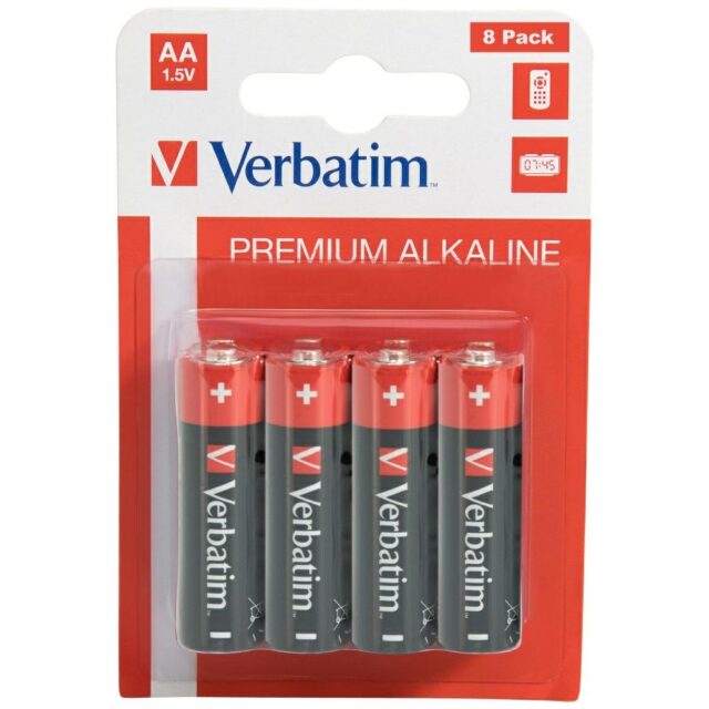Verbatim Alkaline Battery AA LR6 8pcs 49503 - imagine 5
