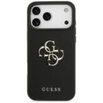 Guess Grained Big 4G & Classic Logo case for iPhone 17 Pro Max black - imagine 3