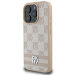 DKNY DKHCP16XPCPTSSP iPhone 16 Pro Max 6.9" pink hardcase Checkered Pattern & Printed Stripes - imagine 2
