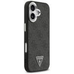 Case Guess 4G Triangle Logo MagSafe for iPhone 17 black silver - imagine 4