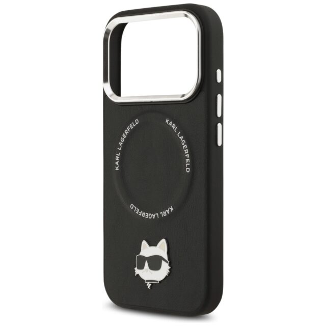 Karl Lagerfeld Choupette Pin MagSafe Case for iPhone 17 Pro Max Black - imagine 6