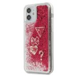 Guess GUHCP12SGLHFLRA iPhone 12 mini 5,4" raspberry hardcase Glitter Charms