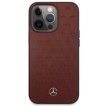 Mercedes MEHCP13LPSQRE iPhone 13 Pro /13 6,1" red hardcase Leather Stars Pattern - imagine 3