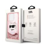 Karl Lagerfeld KLHCP14XLNCHCP iPhone 14 Pro Max 6,7" pink hardcase Glitter Choupette Head - imagine 8