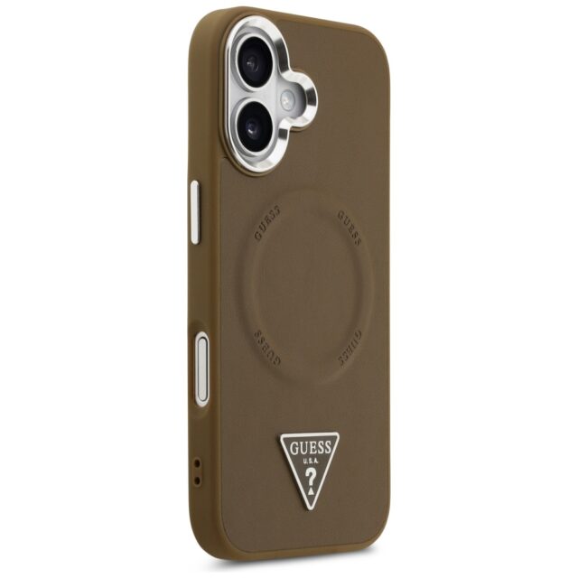 Guess Triangle Logo MagSafe case for iPhone 17 brown - imagine 4
