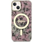 Guess GUHMP14SHCFWSP iPhone 14 / 15 / 13 6.1" pink hardcase Flower MagSafe - imagine 3