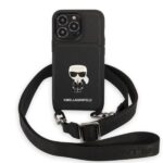 Karl Lagerfeld KLHCP13XSAIPCK iPhone 13 Pro Max 6,7" hardcase black Saffiano Metal Ikonik - imagine 2