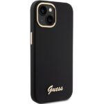 Guess GUHCP15SSMBSLK iPhone 15 / 14 /13 6.1" black hardcase Silicone Script Metal Logo & Fram - imagine 4