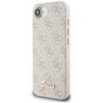 Case Guess 4G Script Logo MagSafe for iPhone 16e pink