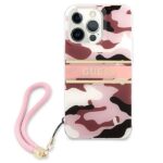 Guess GUHCP13LKCABPI iPhone 13 Pro / 13 6,1" pink hardcase Camo Strap Collection - imagine 3