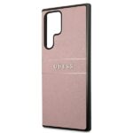 Guess GUHCS22LPSASBPI S22 Ultra S908 pink Saffiano Stripe - imagine 6