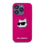 Karl Lagerfeld KLHMP15LSCHPPLF iPhone 15 Pro 6.1" fuschia hardcase Silicone Choupette Head Mag - imagine 3