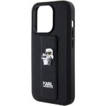 Karl Lagerfeld KLHCP15XGSAKCPK iPhone 15 Pro Max 6.7" black hardcase Gripstand Saffiano Karl&C - imagine 7
