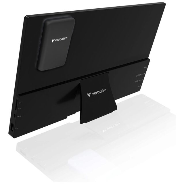 Portable Touch Monitor Verbatim ALU 13.3" WUXGA with 5000mAh Power Bank black 32087 - imagine 5