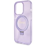 Guess GUHMP14LHRSGSU iPhone 14 Pro 6.1" purple hardcase Ring Stand Script Glitter MagSafe - imagine 6