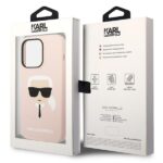 Karl Lagerfeld KLHMP14LSLKHLP iPhone 14 Pro 6,1" hardcase light pink Silicone Karl`s Head - imagine 8