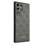 Guess GUHCS22LG4GFGR S22 Ultra S908 grey hard case 4G Metal Gold Logo - imagine 4