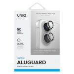 UNIQ Optix Aluminum Camera Lens Protector iPhone 16 6.1" /16 Plus 6.7" white shimmer glass for lens - imagine 2