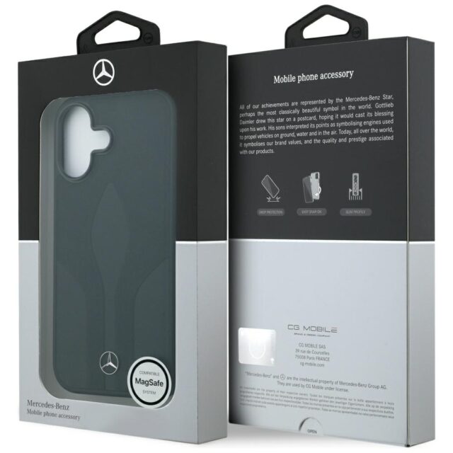 Case Mercedes Leather The Move MagSafe for iPhone 17 black - imagine 8