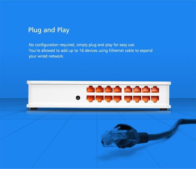 Totolink SW16D | Switch | 16x RJ45 100Mb/s, Desktop, Unmanaged - imagine 9