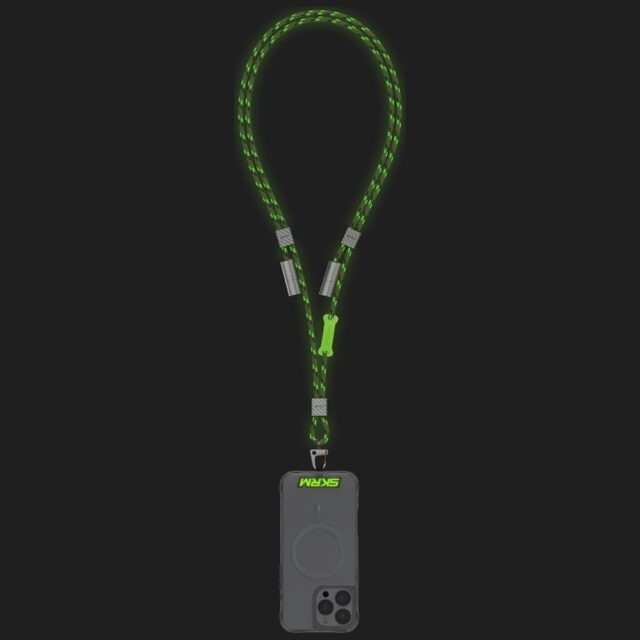Universal phone lanyard cable 2in1 Skinarma Dyno Ve USB-C/USB-C niteglow - imagine 4