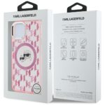 Karl Lagerfeld KLHMP15SHMCKMHP iPhone 15 6.1"pink IML Monogram Karl&Choupette Head MagSafe - imagine 8