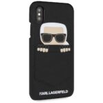 Karl Lagerfeld KLHCPXSKSF iPhone X/ Xs hardcase black Sneaky Karl - Saffiano - imagine 5