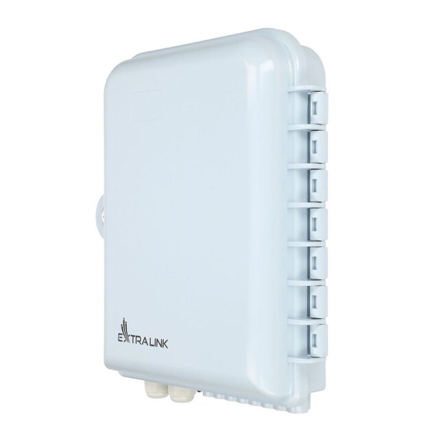 Extralink Emma | Fiber optic terminal box | 16 core, white - imagine 6