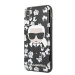Karl Lagerfeld KLHCPXFLFBBK iPhone X/Xs black Flower Ikonik Karl - imagine 2