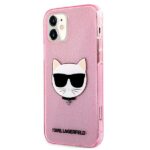 Karl Lagerfeld KLHCP12SCHTUGLP iPhone 12 mini 5,4"pink hardcase Glitter Choupette - imagine 2