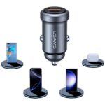 Car charger USAMS CC322 30W 1xUSB-A 1xUSB-C tarnish - imagine 2