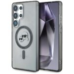 Case Karl Lagerfeld Button Karl & Choupette Heads Printed Logo MagSafe Samsung Galaxy S25 Ultra blac