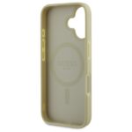 Guess GUHMP16SPSAPSMED iPhone 16 6.1" gold hardcase Saffiano Peony Classic Logo MagSafe - imagine 7