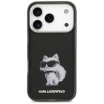 Karl Lagerfeld IML Aquarelle Choupette & Logo MagSafe Case for iPhone 17 Pro Black - imagine 3