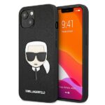 Karl Lagerfeld KLHCP13SSAKHBK iPhone 13 mini 5,4" black hardcase Saffiano Ikonik Karl`s Head