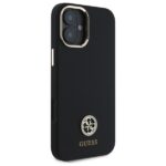 Guess GUHCP16SM4DGPK iPhone 16 6.1" black hardcase Silicone Logo Strass 4G - imagine 4