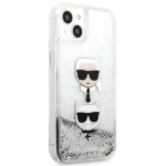Karl Lagerfeld KLHCP13SKICGLS iPhone 13 mini 5,4" silver hardcase Liquid Glitter Karl&Choupet - imagine 4